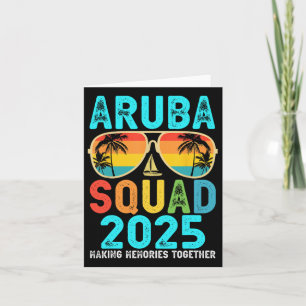Tarjeta Aruba Squad 2025 Vacation Friends Familiar Coincid