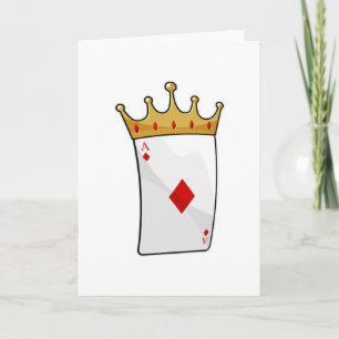 Tarjeta As de Diamantes con Corona de Rey