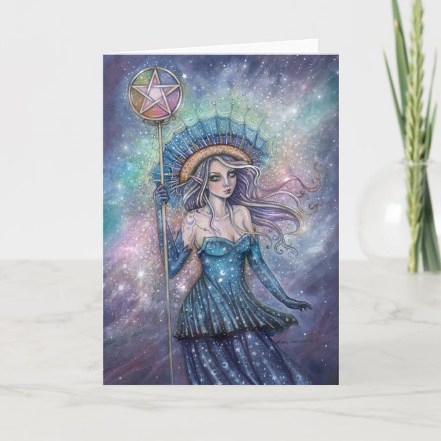 Tarjeta As de Pentacles Tarot Art de Molly Harrison (Anverso)