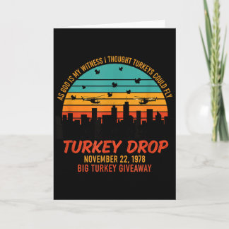 Tarjeta As God Is My Witness Turkey Drop - Retro Thanksgiv