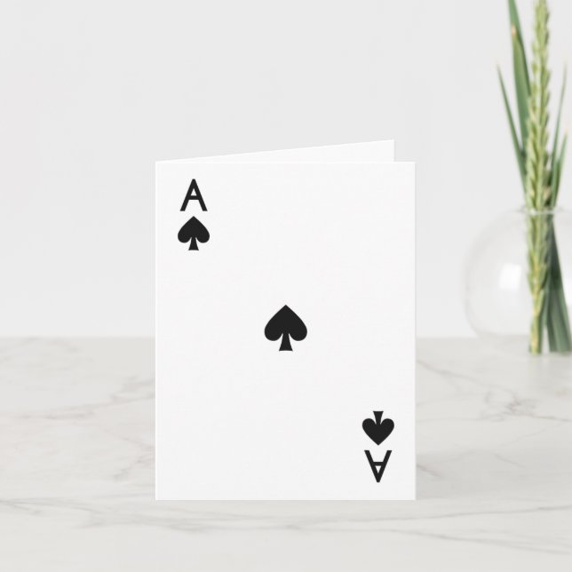 Tarjeta As Of Spades Real Flush Disstume Halloween Playas (Anverso)