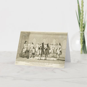 Tarjeta Asamblea de los albañiles libres para iniciar a un