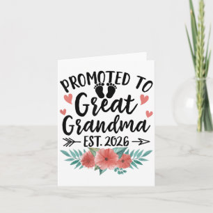 Tarjeta Ascendida a Bisabuela Est 2026 Primera Vez Nueva