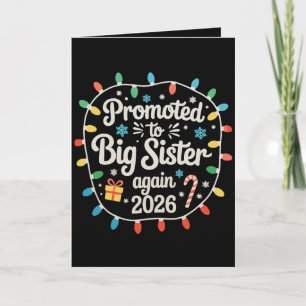 Tarjeta Ascendida a Hermana Mayor Otra Vez Luces de Navida