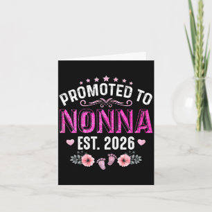 Tarjeta Ascendida a nonna est. 2026 divertida flor madre