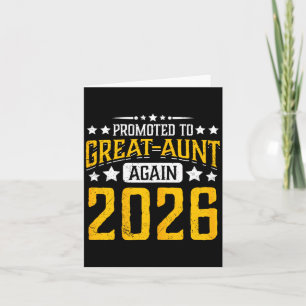 Tarjeta Ascendida a tía abuela 2026 orgullosa 2ª 3ª vez