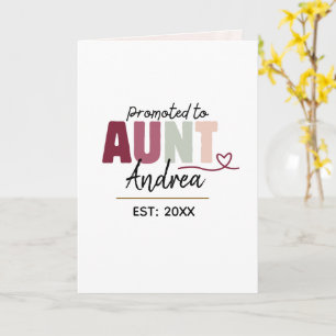 Tarjeta Ascendida a tía EST 2026   Regalo personalizado li