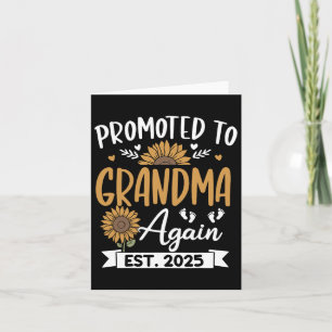 Tarjeta Ascendido a Abuela de Nuevo Est 2025 Girasol