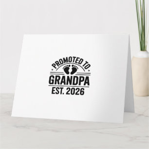 Tarjeta Ascendido a Abuelo, Est. 2026, Divertido Nuevo Abu