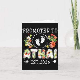 Tarjeta Ascendido a athai 2026 flor primera tía