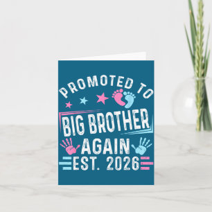 Tarjeta Ascendido a Big Brother de nuevo Est. 2026 Vintage