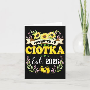 Tarjeta Ascendido a Ciotka Tía Est 2026 Revelación del Gir