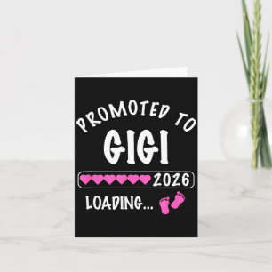 Tarjeta Ascendido a Gigi 2026 Revelación de Género de Bebé