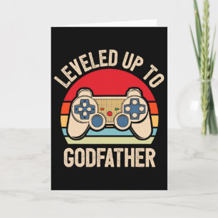 Tarjeta Ascendido a Jugador de Videojuegos Padrino Retro 