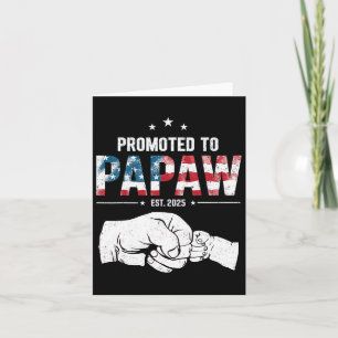 Tarjeta Ascendido a Papaw Est 2025 Primer Padre Papaw