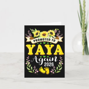 Tarjeta Ascendido a yaya abuela 2026 revelación de girasol