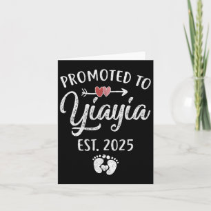 Tarjeta Ascendido a Yiayia Est 2025 Divertido Primera Vez 