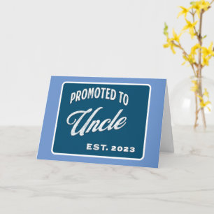 Tarjeta Ascendido Al Tío Est. 2023 Por Primera Vez