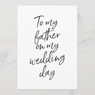 Tarjeta Asequible para mi padre en el día de mi boda