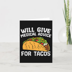 Tarjeta Asesoramiento Médico Para Tacos Mexicanos Cinco De
