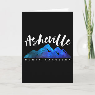 Tarjeta Asheville Carolina del Norte Campamento Senderismo