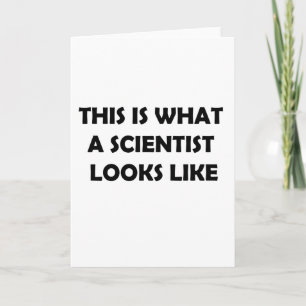 Tarjeta Así es como se ve un científico