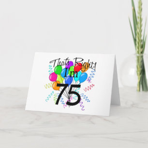 Tarjeta Así es, tengo 75 años. Cumpleaños.
