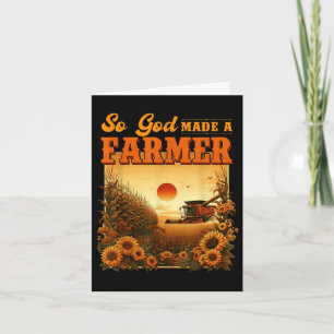 Tarjeta Así Que Dios Hizo Un Agricultor, Vida Agrícola, Vi