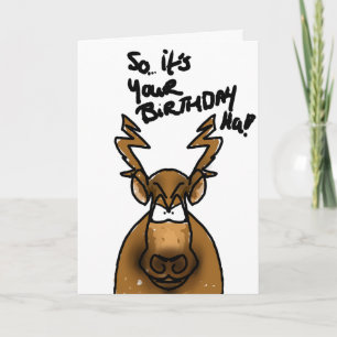Tarjeta Así que es tu alce de personalizado de cumpleaños