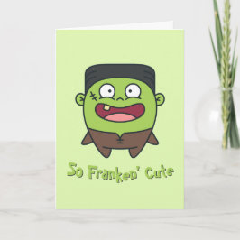 Tarjeta Así que Franken es gracioso Frankenstein Halloween