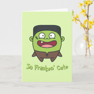 Tarjeta Así que Franken es gracioso Frankenstein Halloween