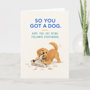 Tarjeta Así que tienes un perro Divertido nuevo regalo