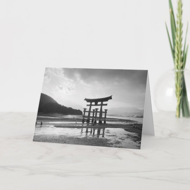 Tarjeta Asia, Japón, Myajima. Puerta de Torri (Anverso)