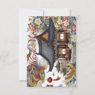 tarjeta asiana de agradecimiento