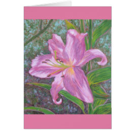 Tarjeta asiática del lirio