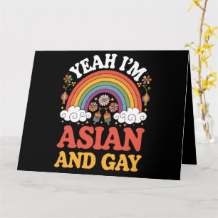 Tarjeta Asiático y gay queer asiático chino coreano japoné