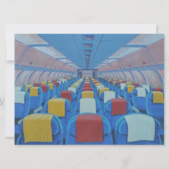 Tarjeta Asientos de Avión (por Gregorio Undurraga) (Anverso)