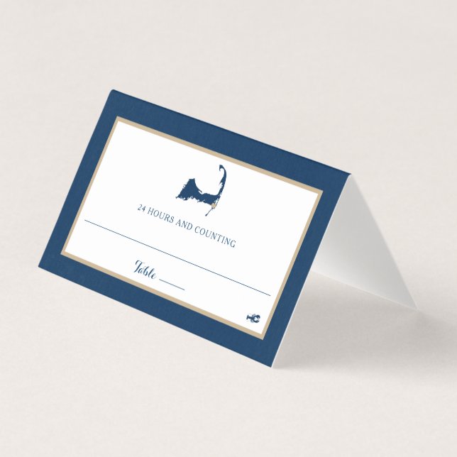 Tarjeta Asientos de Boda de Capucham Azul de la Armada (Anverso)