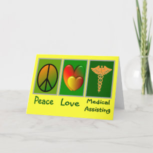 Tarjeta Asistencia médica de amor por la paz