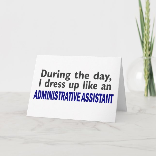 Tarjeta ASISTENTE ADMINISTRATIVO Durante el día (Anverso)