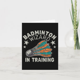 Tarjeta Asistente De Badminton En Entrenamiento Transporta