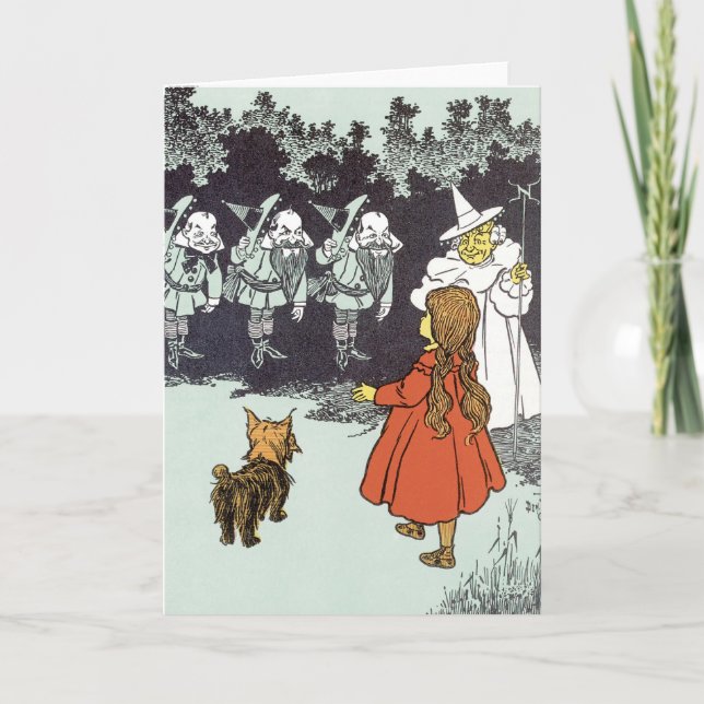 Tarjeta Asistente de cosecha de Oz Dorothy Toto Glinda Mun (Anverso)