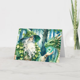 Tarjeta Asistente de Woodland con Dragon "Feliz Cumpleaños