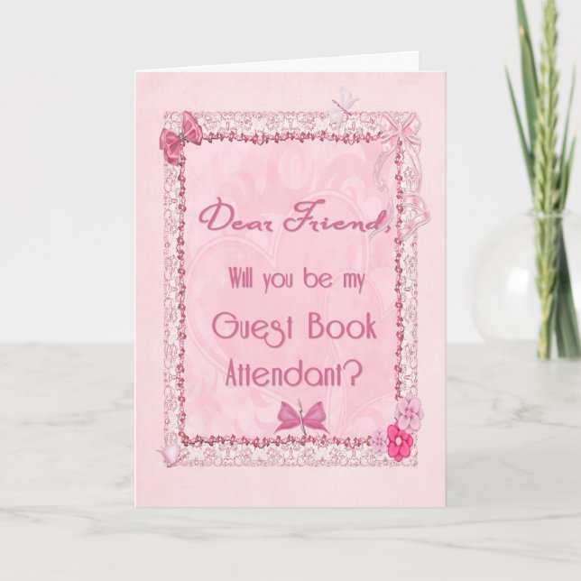 Tarjeta Asistente para libros de invitados (Anverso)