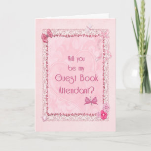 Tarjeta Asistente para libros de invitados