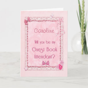 Tarjeta Asistente para libros de invitados