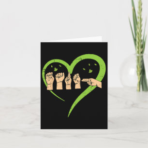 Tarjeta Asl American Rótulo Language Earth Day Environment