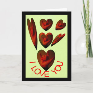 Tarjeta ASL Corazones Hablan Te Amo