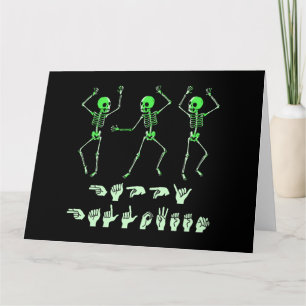 Tarjeta ASL Feliz Halloween I - Cute Temporada Espeluznant