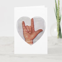 ASL "TE AMO" FORMA #2 DEL CORAZÓN